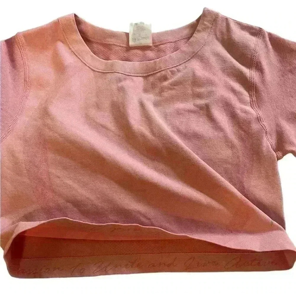 P’tula Cropped Long Sleeves Pink Top Size Small - Picture 7 of 9